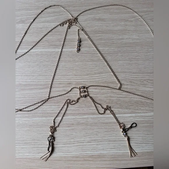 Honey Birdette - Makara Black Bra and Gold Chains - 32D - Picture 11 of 11